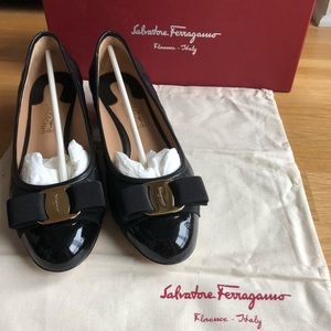 Salvatore Ferragamo Vara Quilted Leather Heel